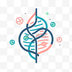 基因链失衡图图片_rna 细胞和叶线图矢量图 gifi