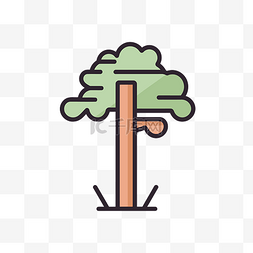 树干icon图片_现代风格的树木“树干”图标 向