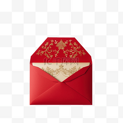 信封红图片_女手拿着圣诞装饰旁边的红邮件