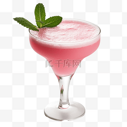 草莓果汁牛奶图片_粉红薄荷配拐杖糖边缘