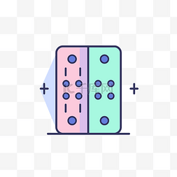 空格图片_一个多米诺骨牌骰子，两个矩形之