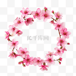 装饰圆圈粉红色图片_粉红色的花朵围成一个圆圈