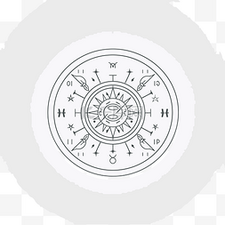 新年测运势图片_带有其他符号的圆形十二生肖 向