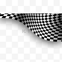 白色简约线条图片_棋盘格黑白几何网格
