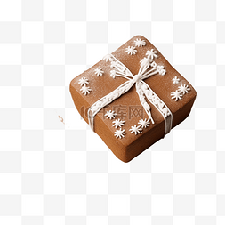 心礼品盒图片_传统自制圣诞姜饼糖霜和木制礼品