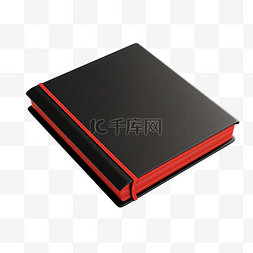 黑色和红色封面的书籍插图