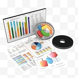 公司管理分析图片_3D插图分析数据报告