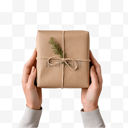 包装平铺图片_圣诞节礼物的生态包装