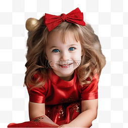 红玫瑰花瓣地毯图片_穿着节日礼服的可爱小女孩躺在圣