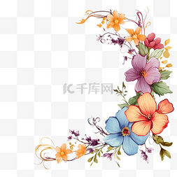 花卉印刷图片_花卉边框 illustrati