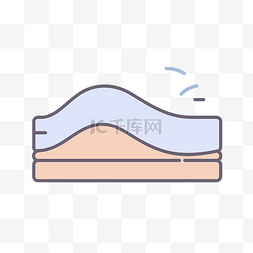 乳胶床垫图片_床卷起的床垫图标 向量