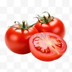新鲜半个西红柿