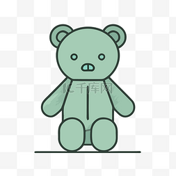 高清可爱宝贝图片_泰迪熊的绿色图画 向量