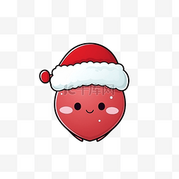 圣诞快乐插画图片_圣诞快乐涂鸦与快乐的红心戴着圣