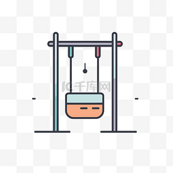 用户设置图片_儿童游乐场玩耍的秋千设置图标 