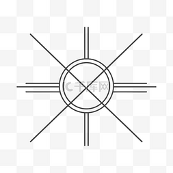 设计太阳图片_太阳子宫符号，里面有一个十字架