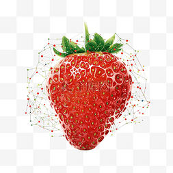 ai生成草莓水果插画