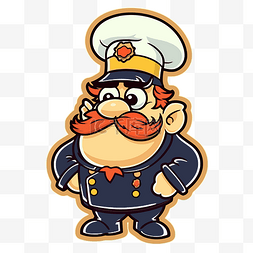 穿着制服的水手剪贴画的卡通人物