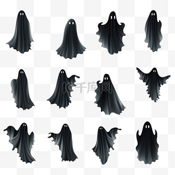 万圣节期间，鬼魂的影子系列装饰