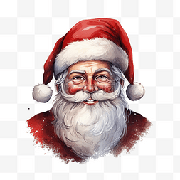 快乐的圣诞老人脸插画