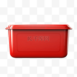 红色可重复使用的塑料容器