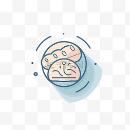圆形大脑图片_一个大脑的图标和一些圆形的面包