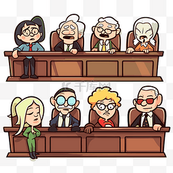 在法庭上图片_卡通人物坐在法庭上 向量