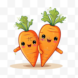 胡萝卜和土图片_胡萝卜蔬菜可爱卡通