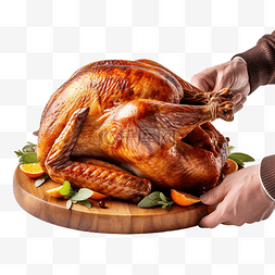 桌面美食背景图片_感恩节晚餐手切烤整只火鸡