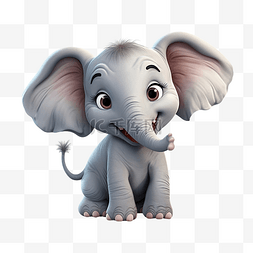 大象动物卡通人物
