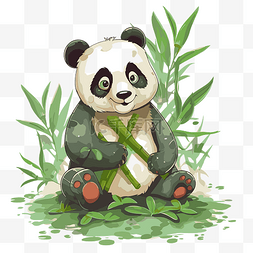 竹熊貓 向量