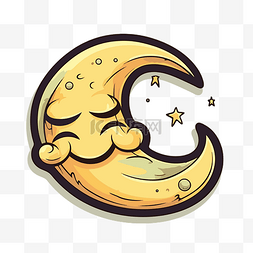 沙巴logo图片_卡通月亮与笑脸和星星 向量