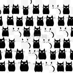 小模版图片_背景与黑色猫的轮廓