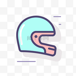 icon頭图片_彩色摩托车头盔图标 向量