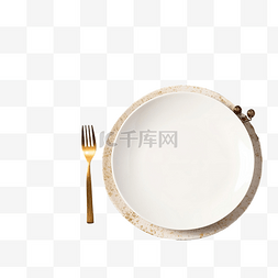 家居用品装饰图片_带空盘子的圣诞餐桌布置
