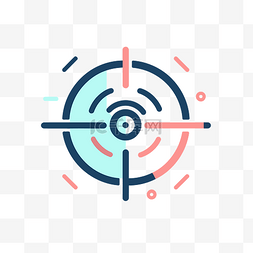 具有不同配色方案的圆圈的目标图