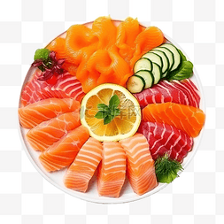 美味的生鱼片图片_三文鱼生鱼片日本料理美味的亚洲