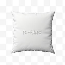 白色织物图片_样机白色方形枕头 3d 渲染
