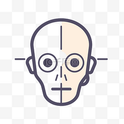 表情头骨图片_人类头骨的线性矢量图