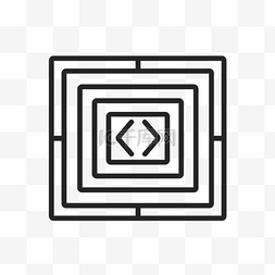 带轮廓的代码 x 和 y 符号图标 向