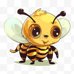 bumblee 剪贴画可爱的卡通蜜蜂矢量 