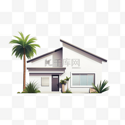 蓝色蘑菇房子图片_审美简单的房子