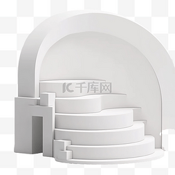 架展示图片_3D 白色空白讲台架展示简约基座或
