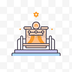 犹太商人图片_彩色或白色的犹太寺庙图标 向量