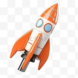3d 插图火箭