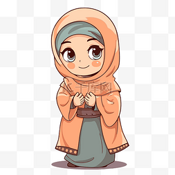卡通ko图片_muslimah 剪贴画卡通伊斯兰穆斯林卡