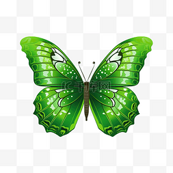 绿色蝴蝶 剪贴画