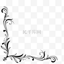 欧式传统花纹图片_边框黑色欧式花纹对称