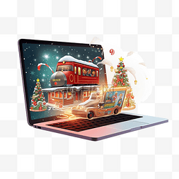 欢迎幅图片_机载屏幕上的圣诞问候插图概念