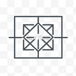 泰标志图片_方形中的线条符号线性标志 向量